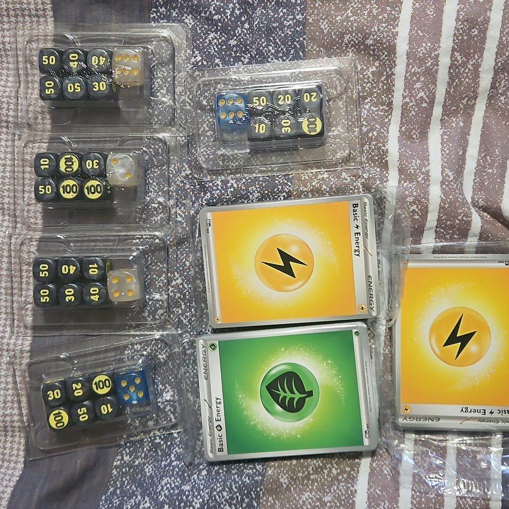 Pokemon Dice And Energy Cards